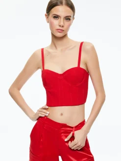 Alice and Olivia ADARA BUSTIER TOP + JOETTE LOW RISE CARGO PANT *CLOTHING