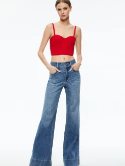 Alice and Olivia ADARA BUSTIER TOP + JOETTE LOW RISE CARGO PANT *CLOTHING