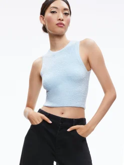 Alice and Olivia AMITY SLEEVELESS CROPPED TANK *CLOTHING
