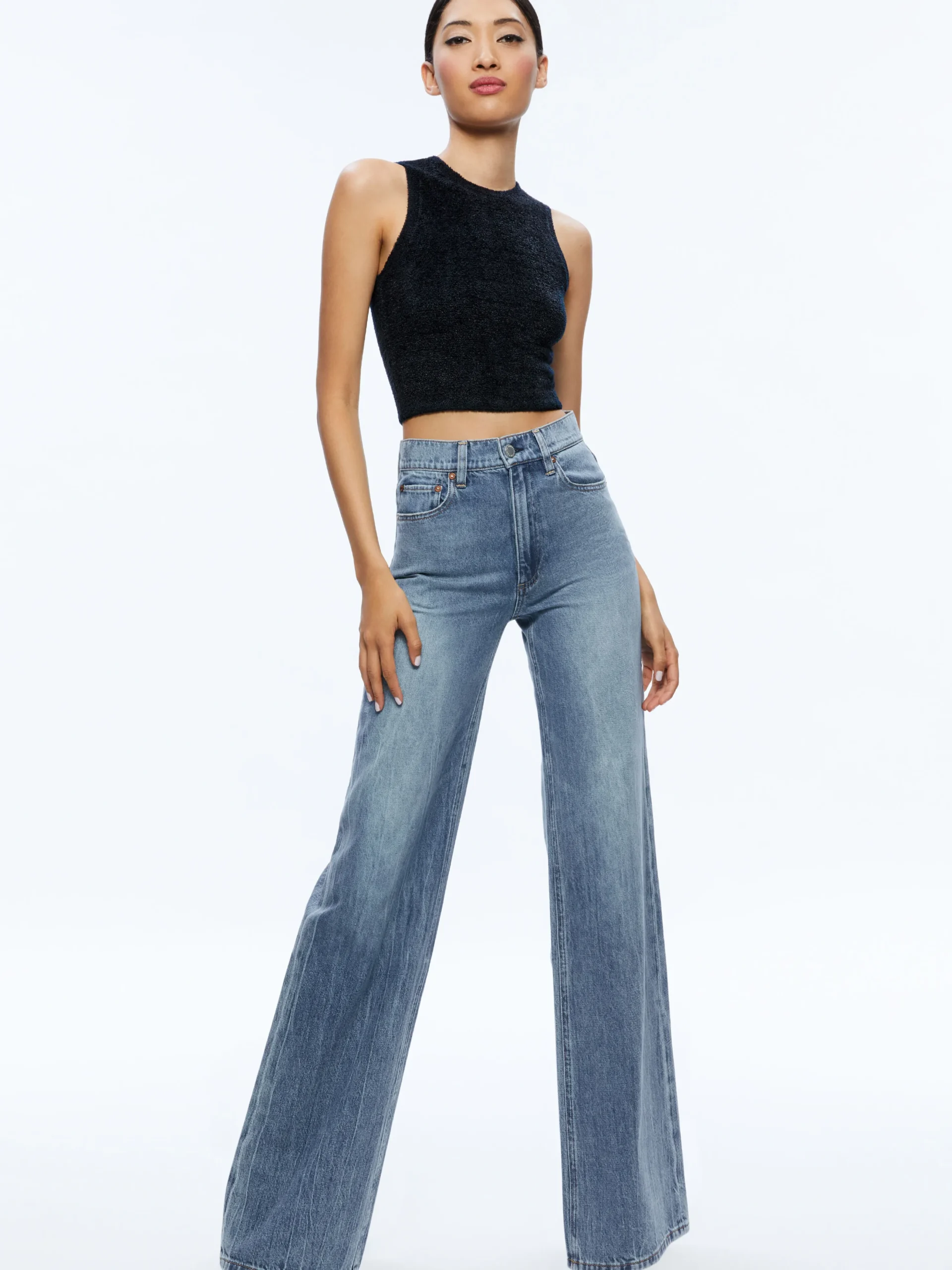 Alice and Olivia AMITY SLEEVELESS CROPPED TANK *CLOTHING | CLOTHING