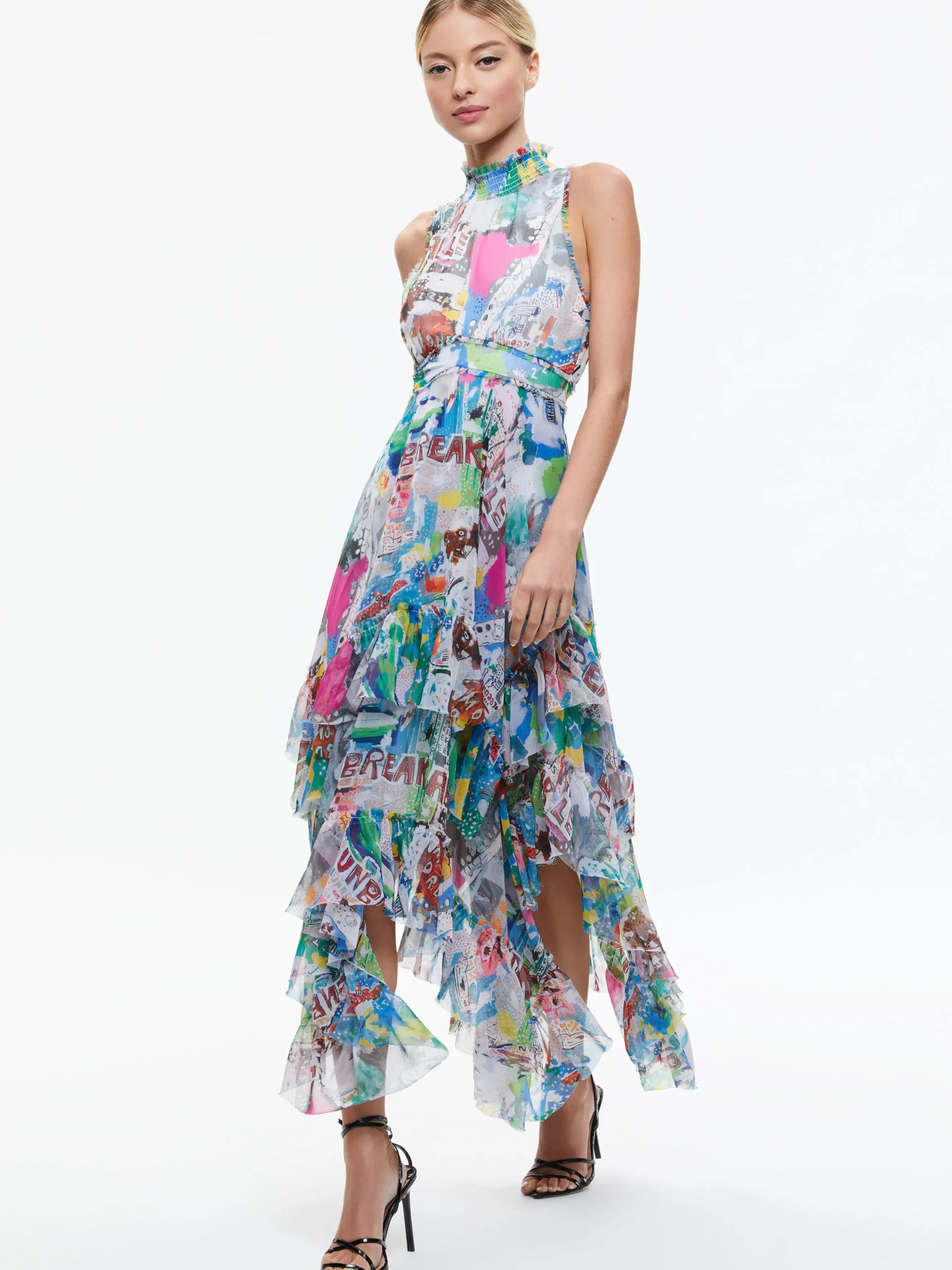 Alice and Olivia A+O X BASQUIAT EVELYN MAXI DRESS UNBREAKABLE*DRESSES | DRESSES | CLOTHING