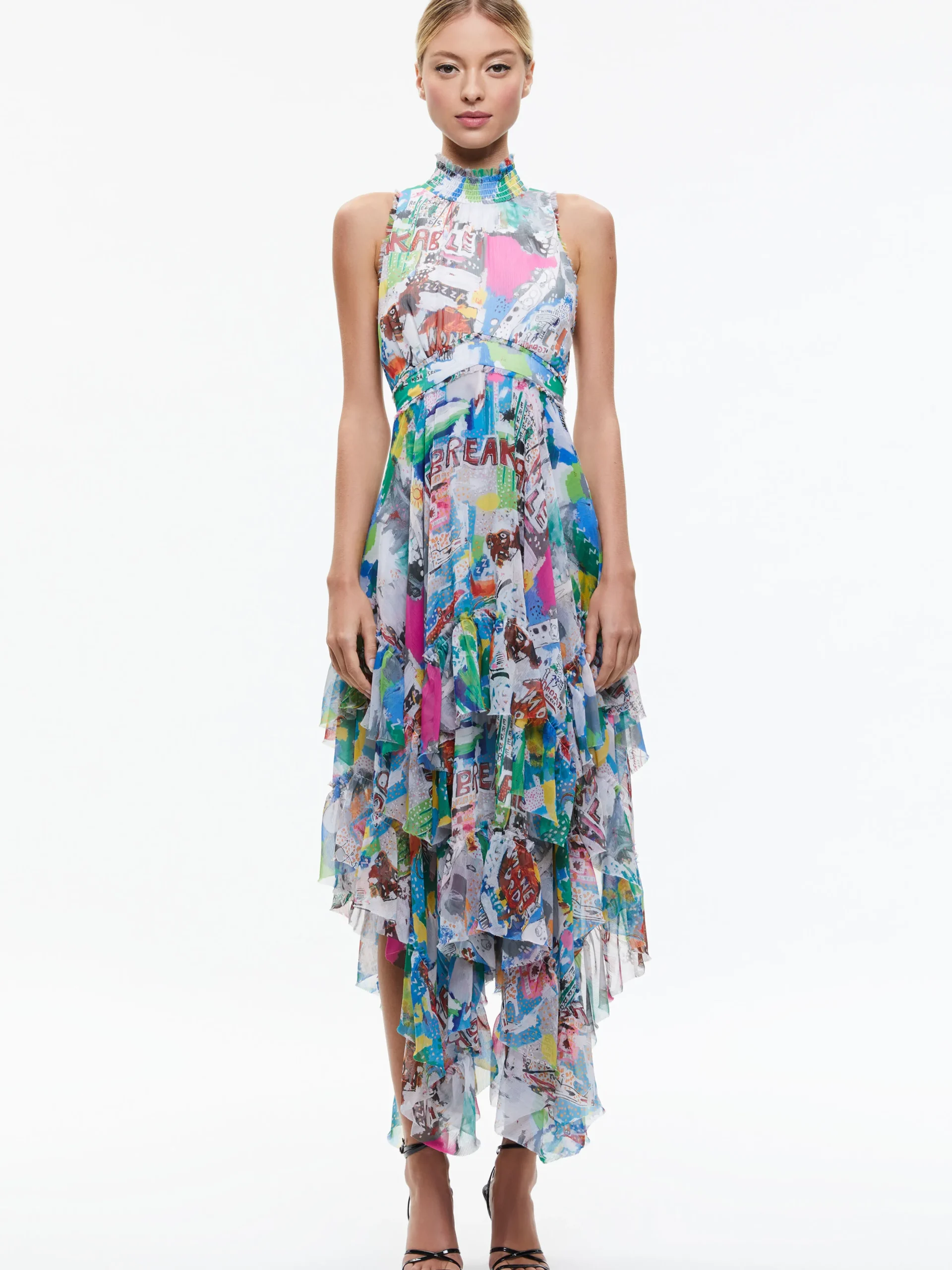 Alice and Olivia A+O X BASQUIAT EVELYN MAXI DRESS UNBREAKABLE*DRESSES | DRESSES | CLOTHING