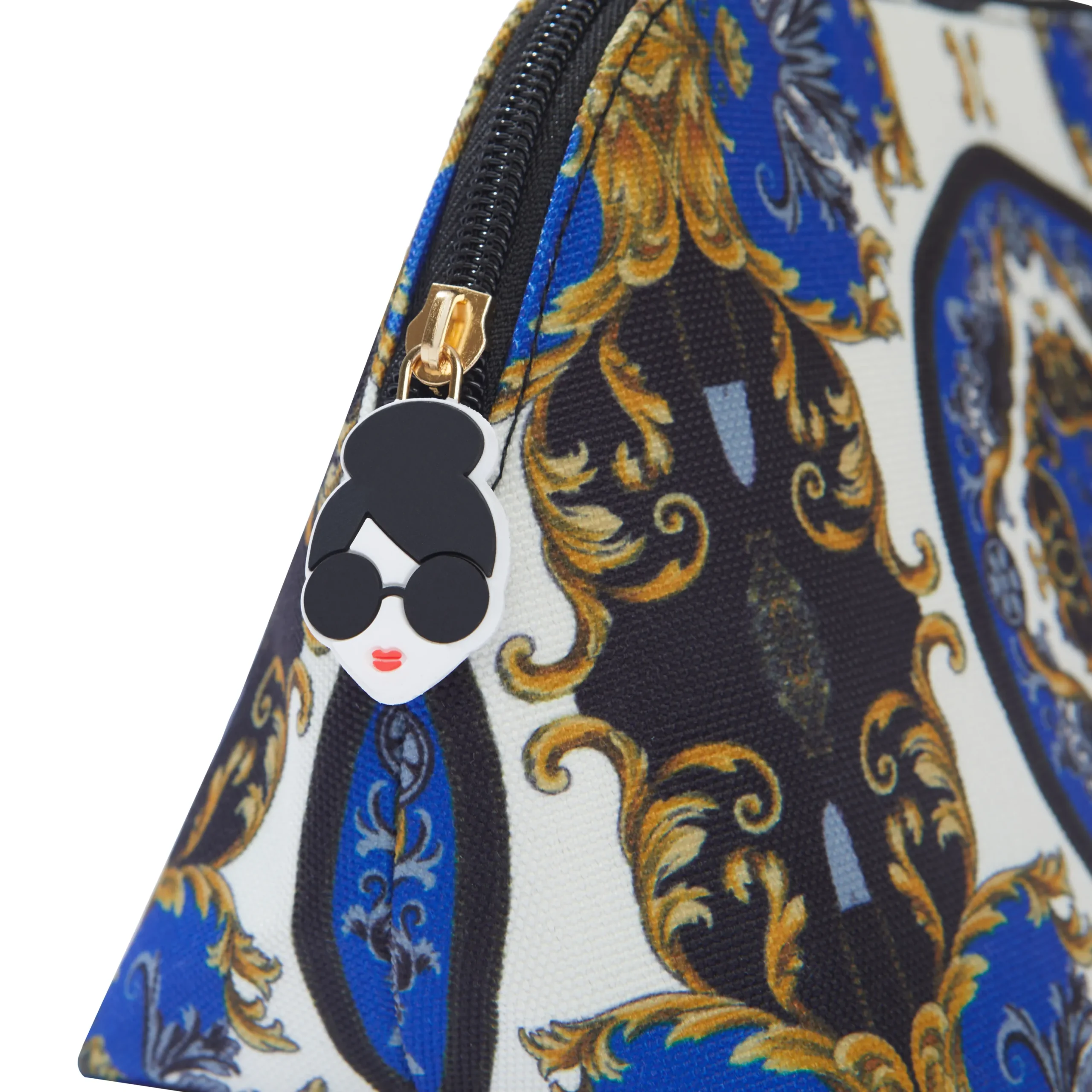 Alice and Olivia A+O X FABFITFUN PENCIL POUCH REGAL ROMANCE SAPPHIRE*CLOTHING