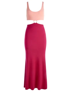 Alice and Olivia ARIZONA CUTOUT O-RING MAXI DRESS *DRESSES | CLOTHING