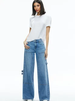 Alice and Olivia BRADEN DROP SHOULDER TEE *FEATURED SHOPS | CLOTHING