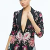 Alice and Olivia BREANN LONG FITTED BLAZER AFTER MIDNIGHT*CLOTHING