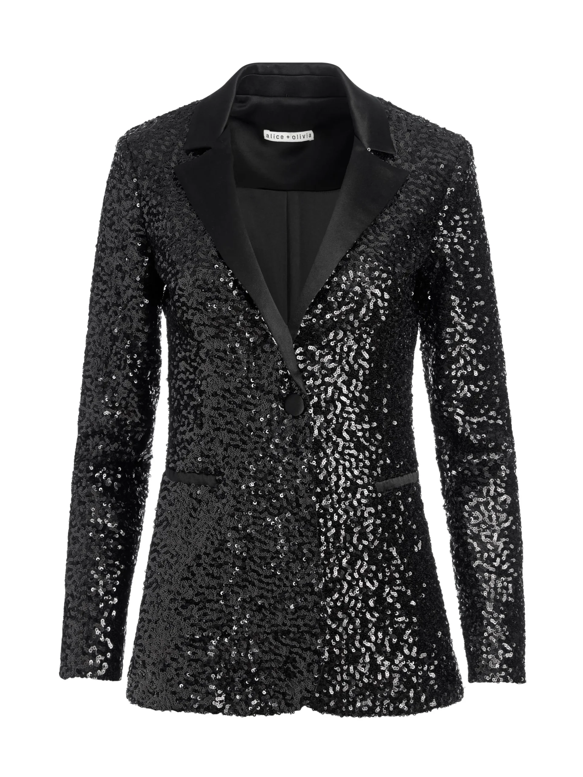 Alice and Olivia BREANN SEQUIN FITTED BLAZER + LARA SEQUIN BOOTCUT PANT *CLOTHING