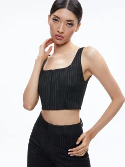 Alice and Olivia BRESLIN CORSET TOP + SIOBHAN FRONT WRAP MIDI SKIRT *CLOTHING