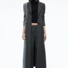 Alice and Olivia BRET LONG BLAZER GREY/CHARCOAL PINSTRIPE*FEATURED SHOPS | CLOTHING