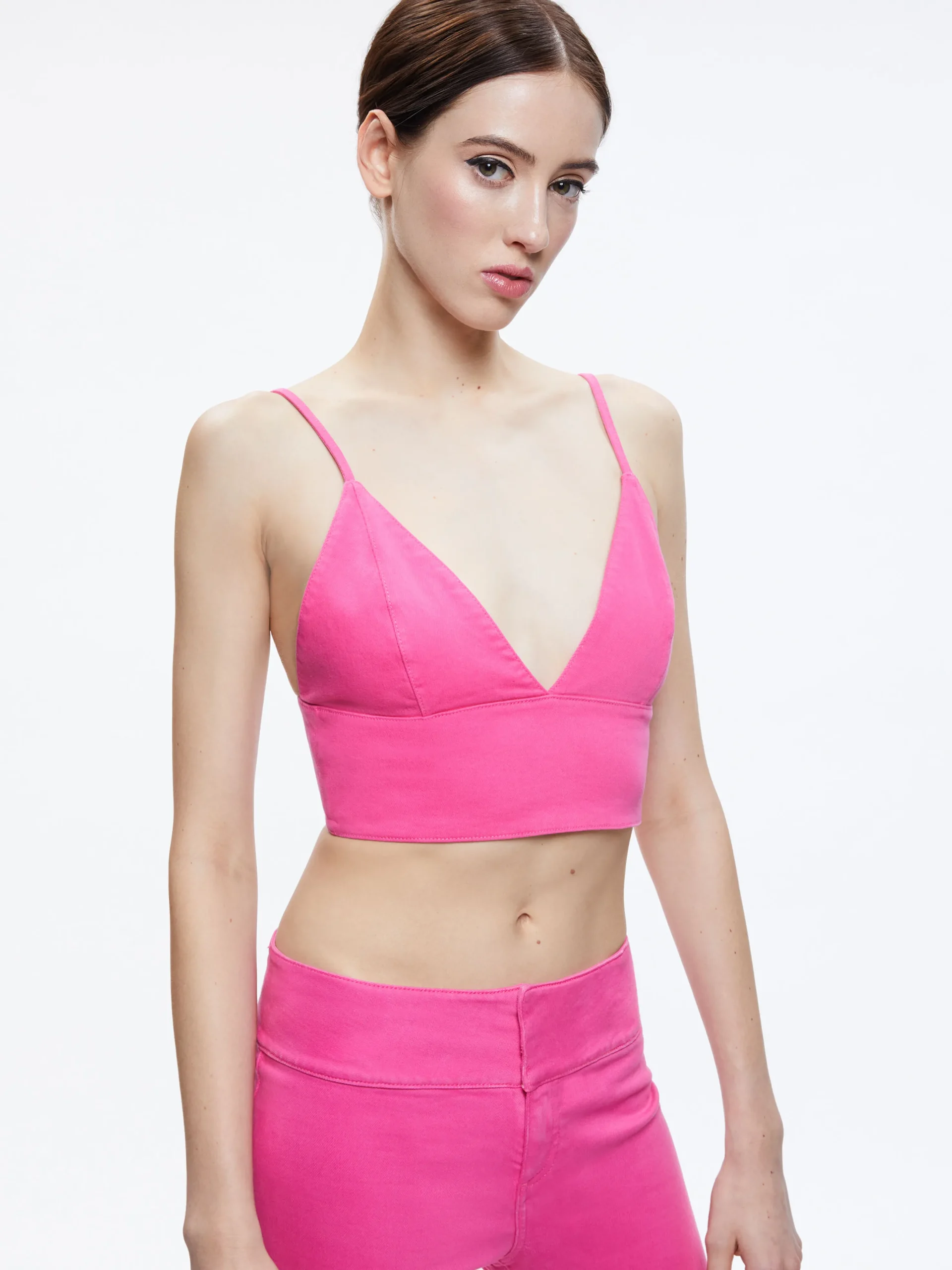 Alice and Olivia CARLI DENIM BRA TOP *FEATURED SHOPS | CLOTHING