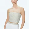 Alice and Olivia CERESI EMBELLISHED CROP TOP + MARILYNN EMBELLISHED MAXI SKIRT *CLOTHING