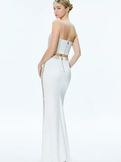 Alice and Olivia CERESI EMBELLISHED CROP TOP + MARILYNN EMBELLISHED MAXI SKIRT *CLOTHING