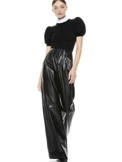 Alice and Olivia CHASE PUFF SLEEVE SWEATER WITH COLLAR *FEATURED SHOPS | CLOTHING