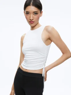 Alice and Olivia CHRISSY CREWNECK RUCHED CROP TOP *FEATURED SHOPS | CLOTHING