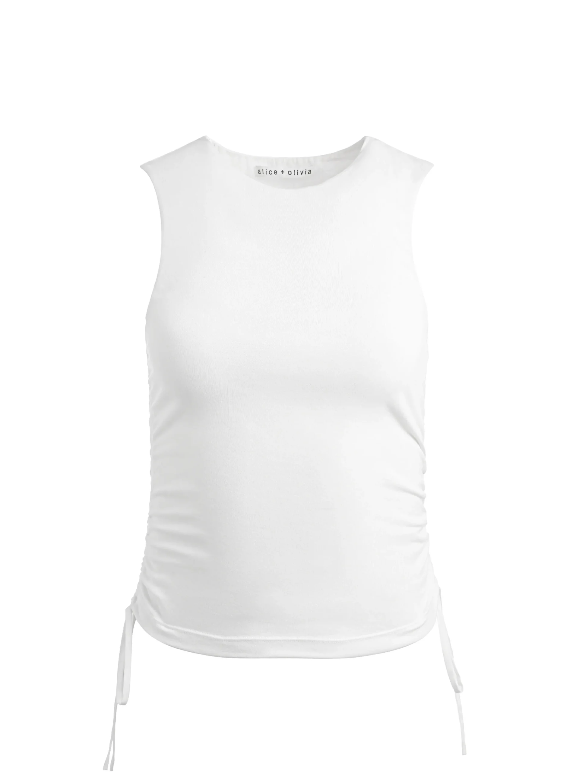 Alice and Olivia CHRISSY CREWNECK RUCHED CROP TOP *FEATURED SHOPS | CLOTHING
