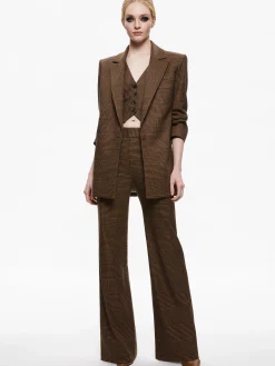 Alice and Olivia COLLEY NOTCH COLLAR BLAZER CAMEL/BLACK*FEATURED SHOPS | CLOTHING