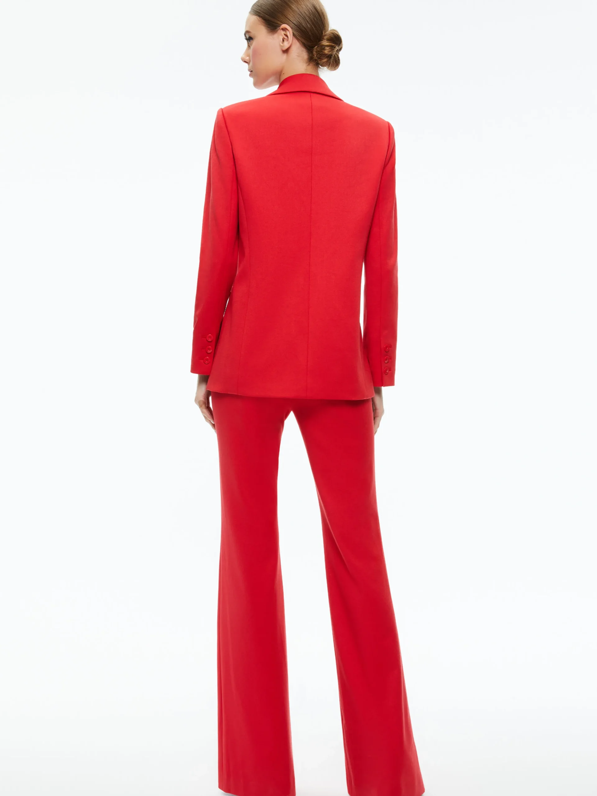 Alice and Olivia DENNY NOTCH COLLAR BOYFRIEND BLAZER PERFECT RUBY*CLOTHING
