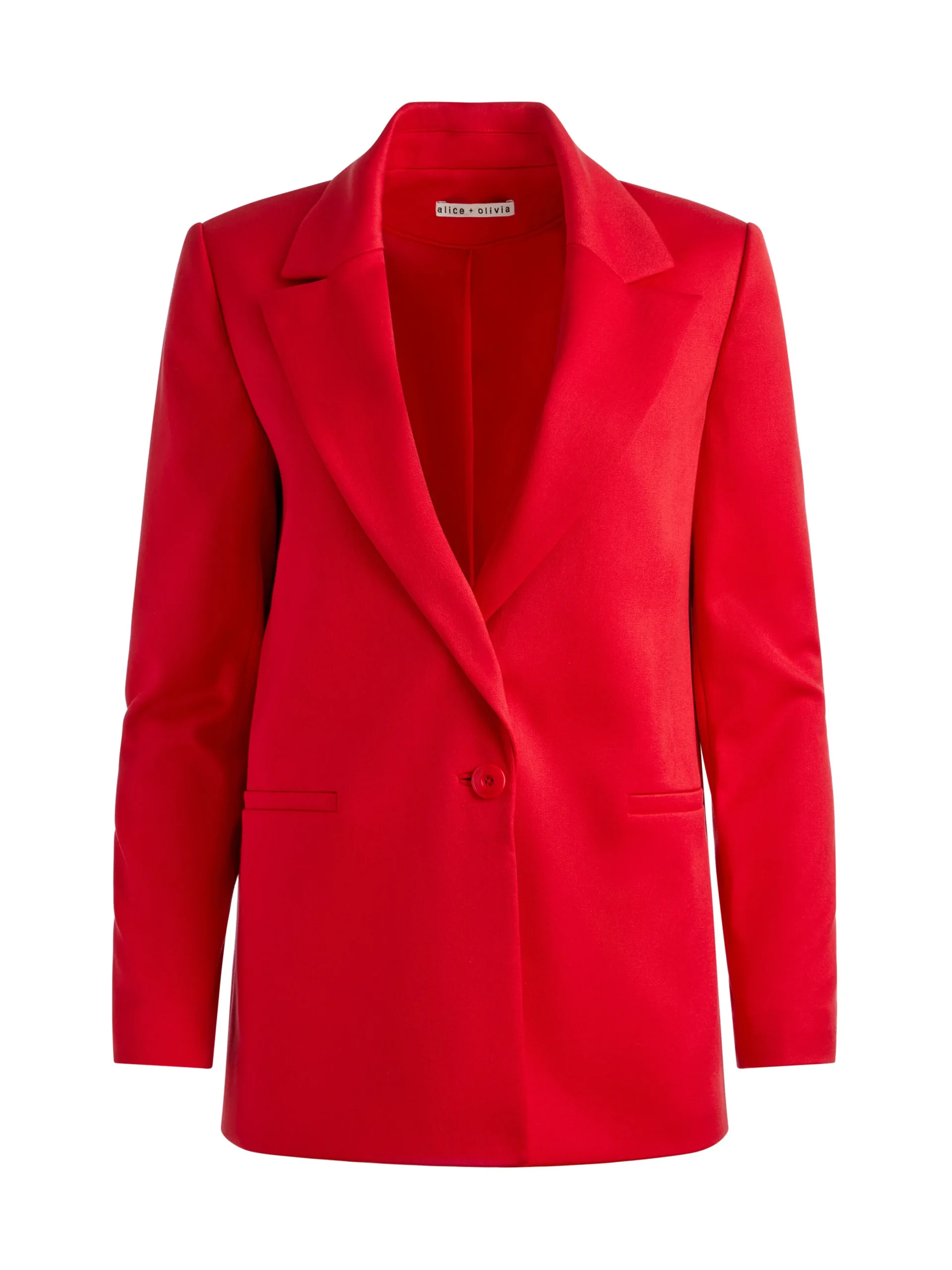 Alice and Olivia DENNY NOTCH COLLAR BOYFRIEND BLAZER PERFECT RUBY*CLOTHING