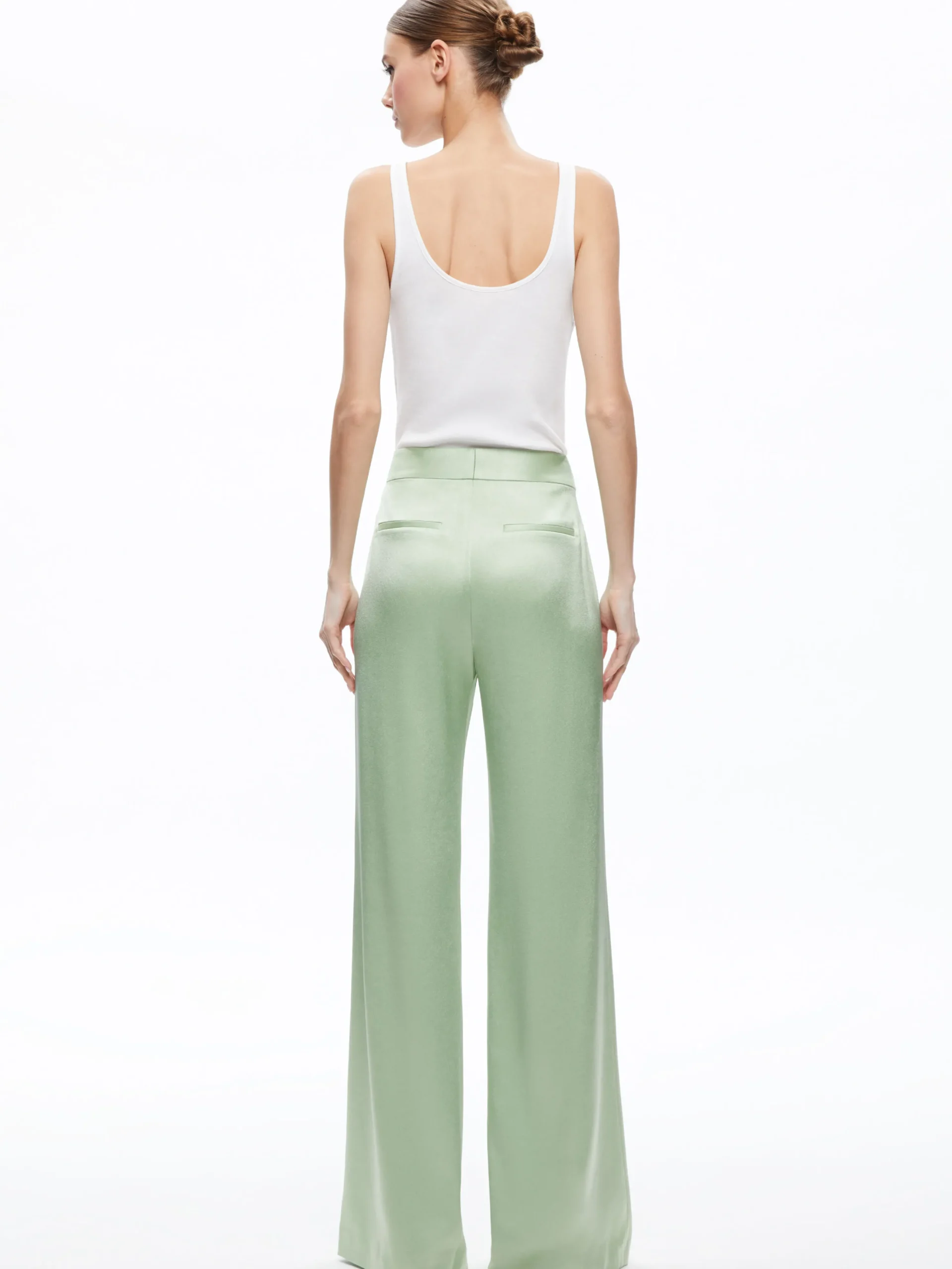 Alice and Olivia DENNY NOTCH COLLAR BOYFRIEND BLAZER + DEANNA HIGH WAISTED BOOTCUT PANT *CLOTHING