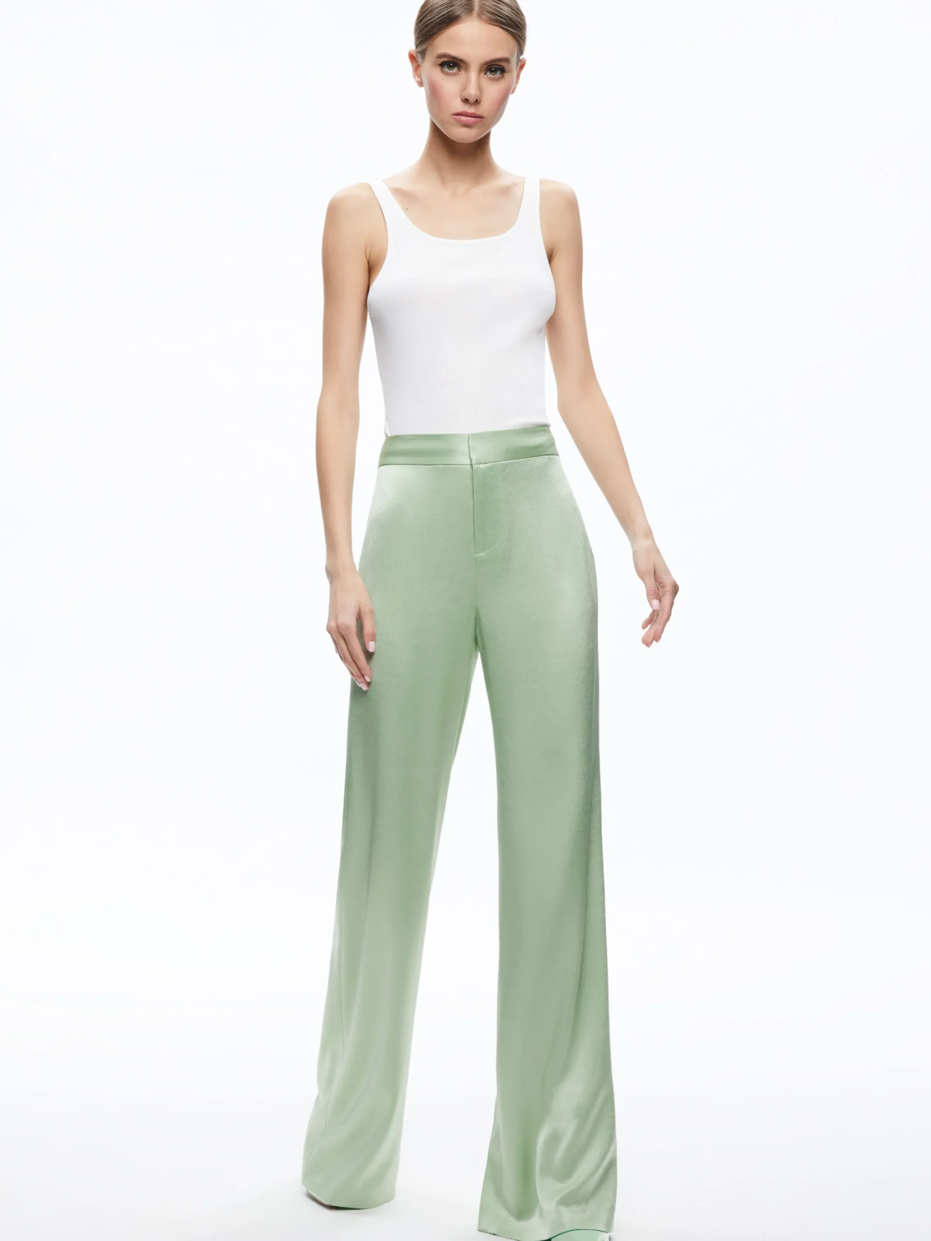 Alice and Olivia DENNY NOTCH COLLAR BOYFRIEND BLAZER + DEANNA HIGH WAISTED BOOTCUT PANT *CLOTHING