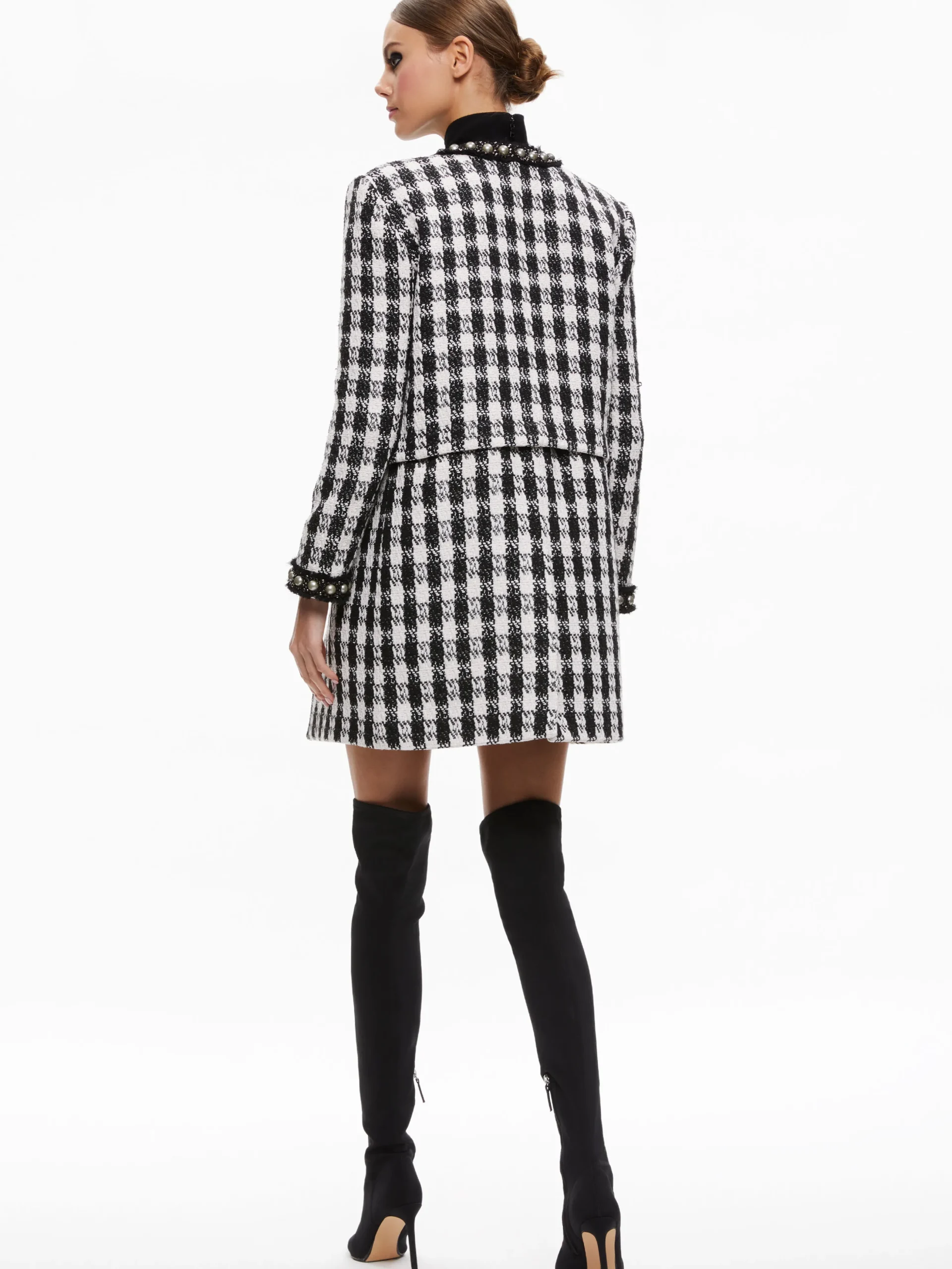 Alice and Olivia DEON TWO-FER TWEED JACKET + MACE TWEED MINI SKORT *CLOTHING