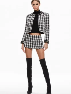 Alice and Olivia DEON TWO-FER TWEED JACKET + MACE TWEED MINI SKORT *CLOTHING