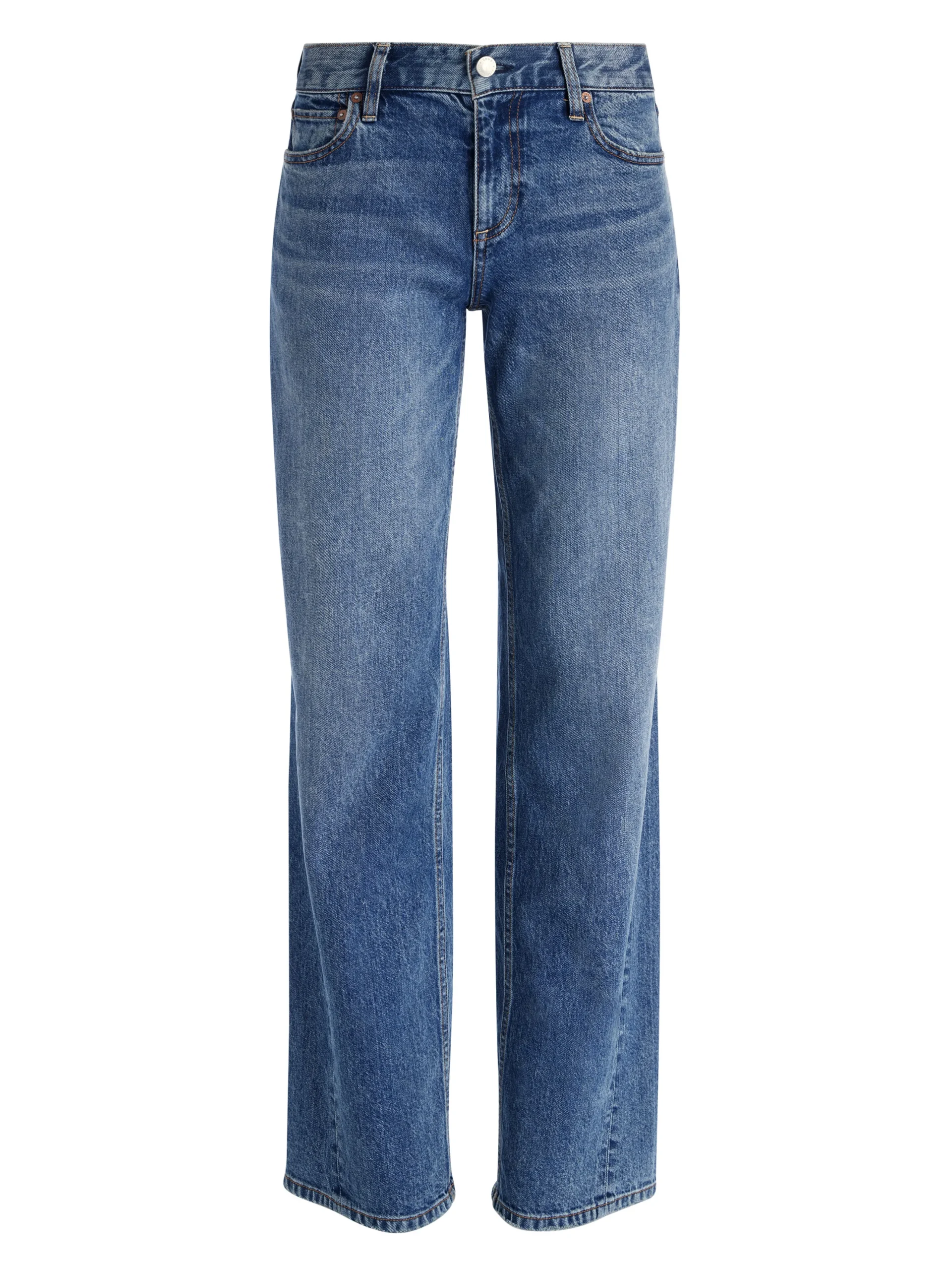 Alice and Olivia ERNIE LOW RISE BUCKLE BACK JEAN AVERY BLUE*FEATURED SHOPS | CLOTHING | CLOTHING