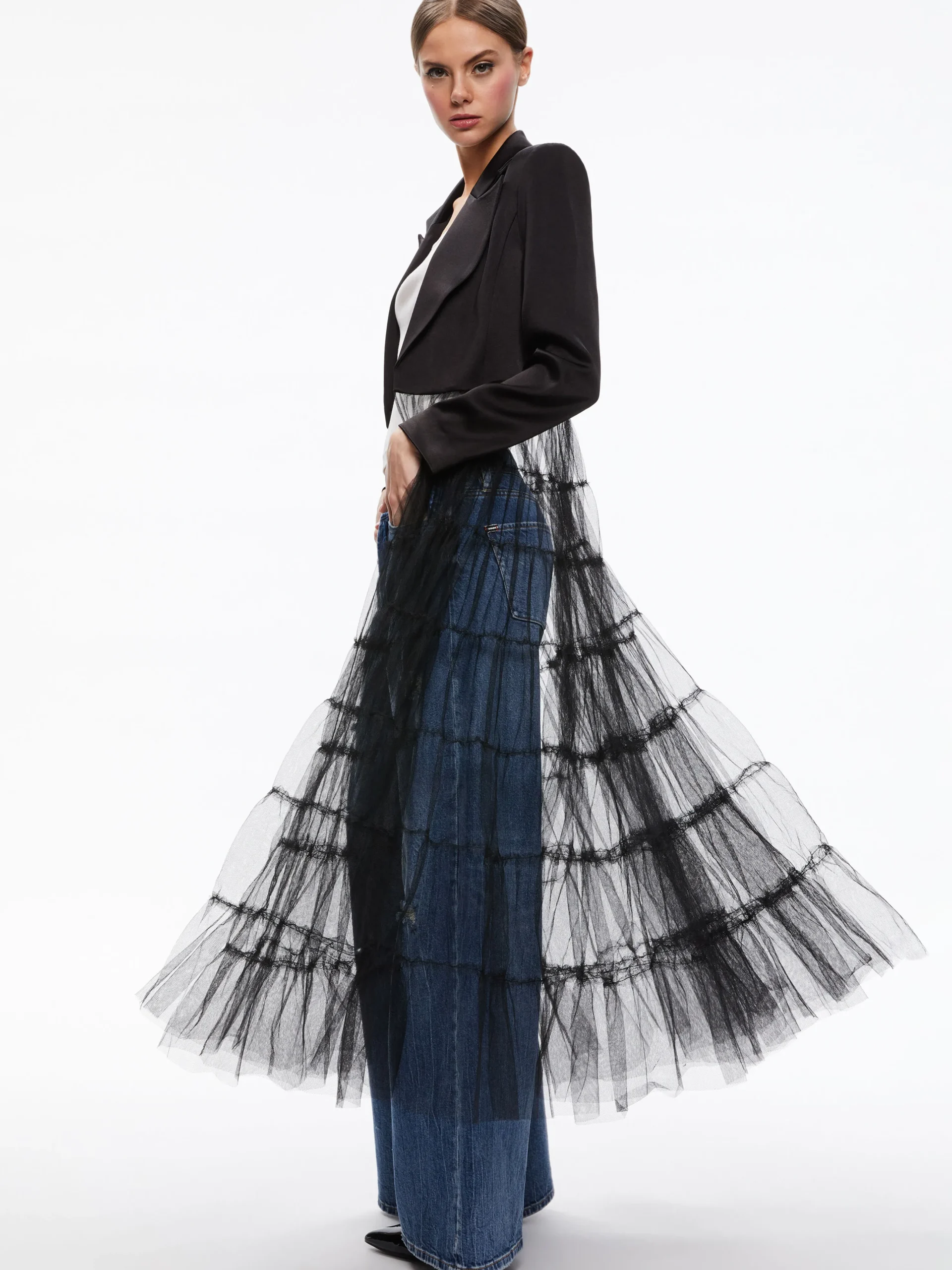 Alice and Olivia EVERLY TULLE BLAZER *FEATURED SHOPS | CLOTHING