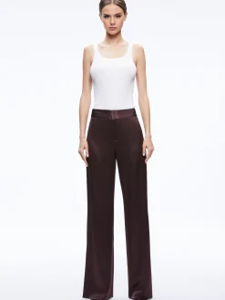 Alice and Olivia FINELY OVERSIZED BUTTON DOWN SHIRT + JC WIDE LEG SIDE SLIT PANT *CLOTHING