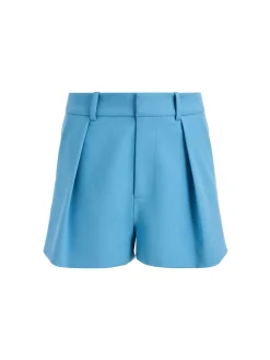 Alice and Olivia GARY HIGH WAISTED FRONT PLEAT SHORT OXFORD BLUE*CLOTHING