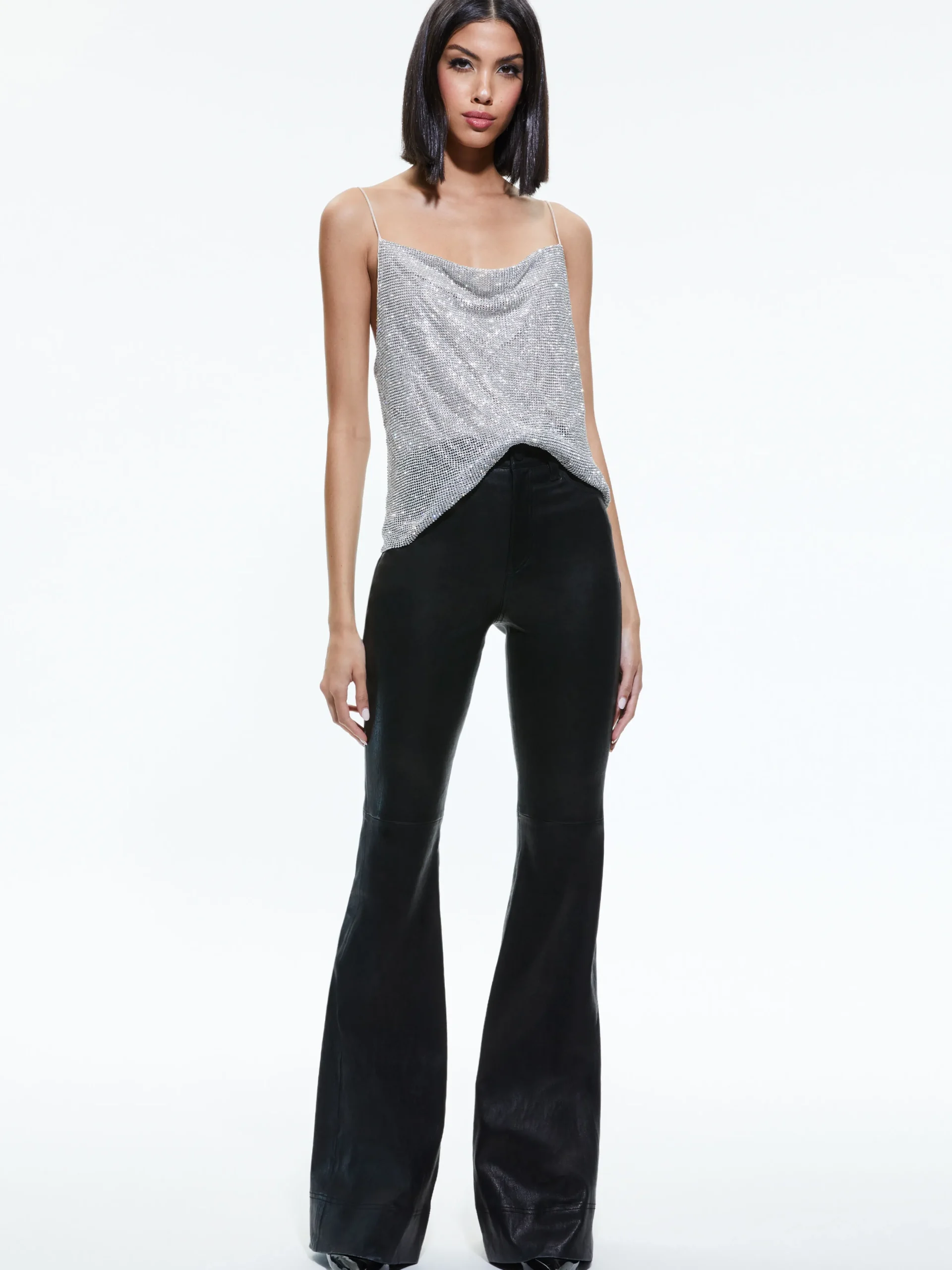 Alice and Olivia HARMON CRYSTAL CHAINMAIL SLIP TANK *FEATURED SHOPS | CLOTHING