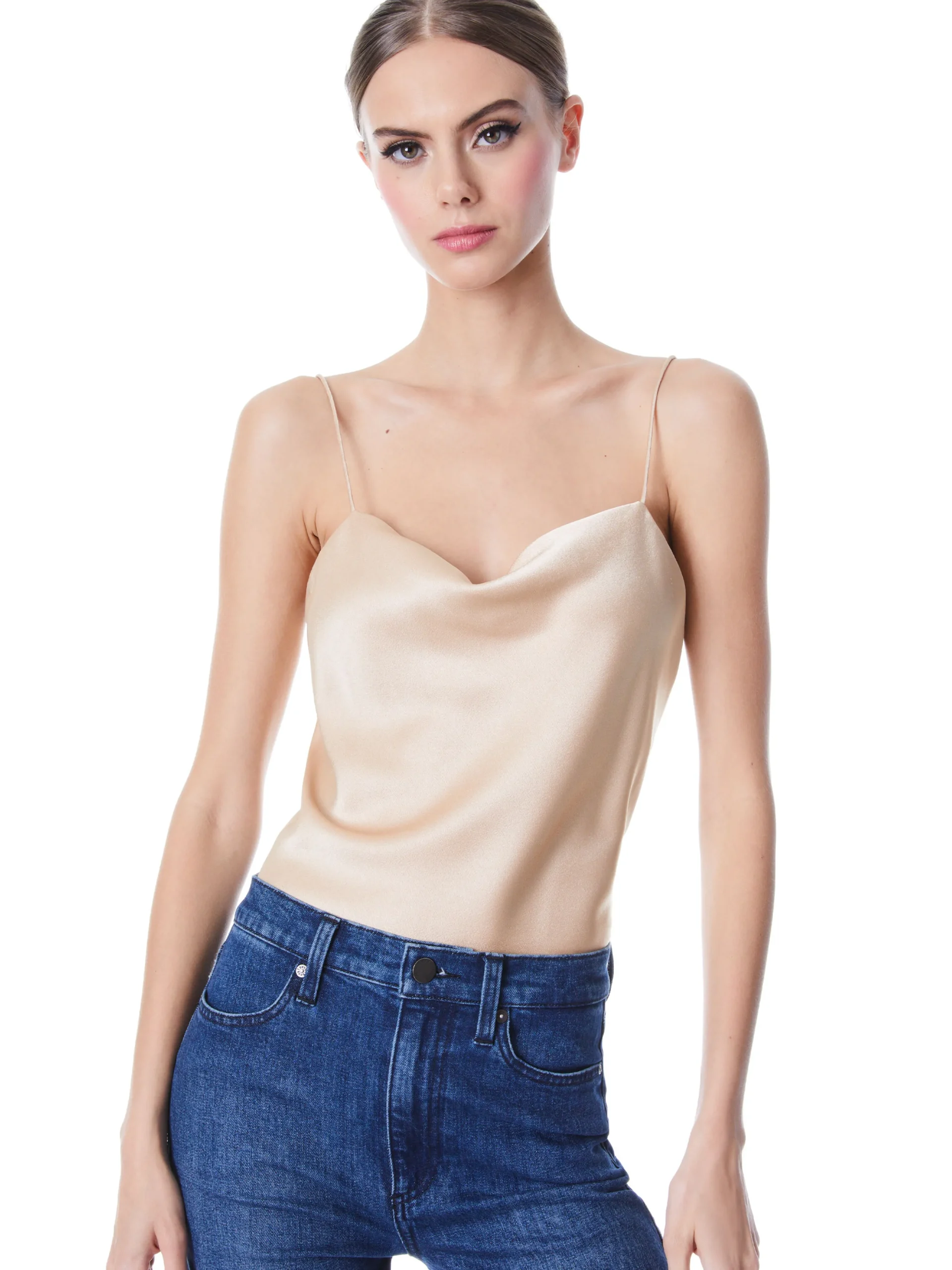 Alice and Olivia HARMON DRAPEY SLIP TANK *CLOTHING
