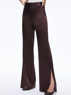 Alice and Olivia JC WIDE LEG SIDE SLIT PANT TOFFEE*FEATURED SHOPS | CLOTHING