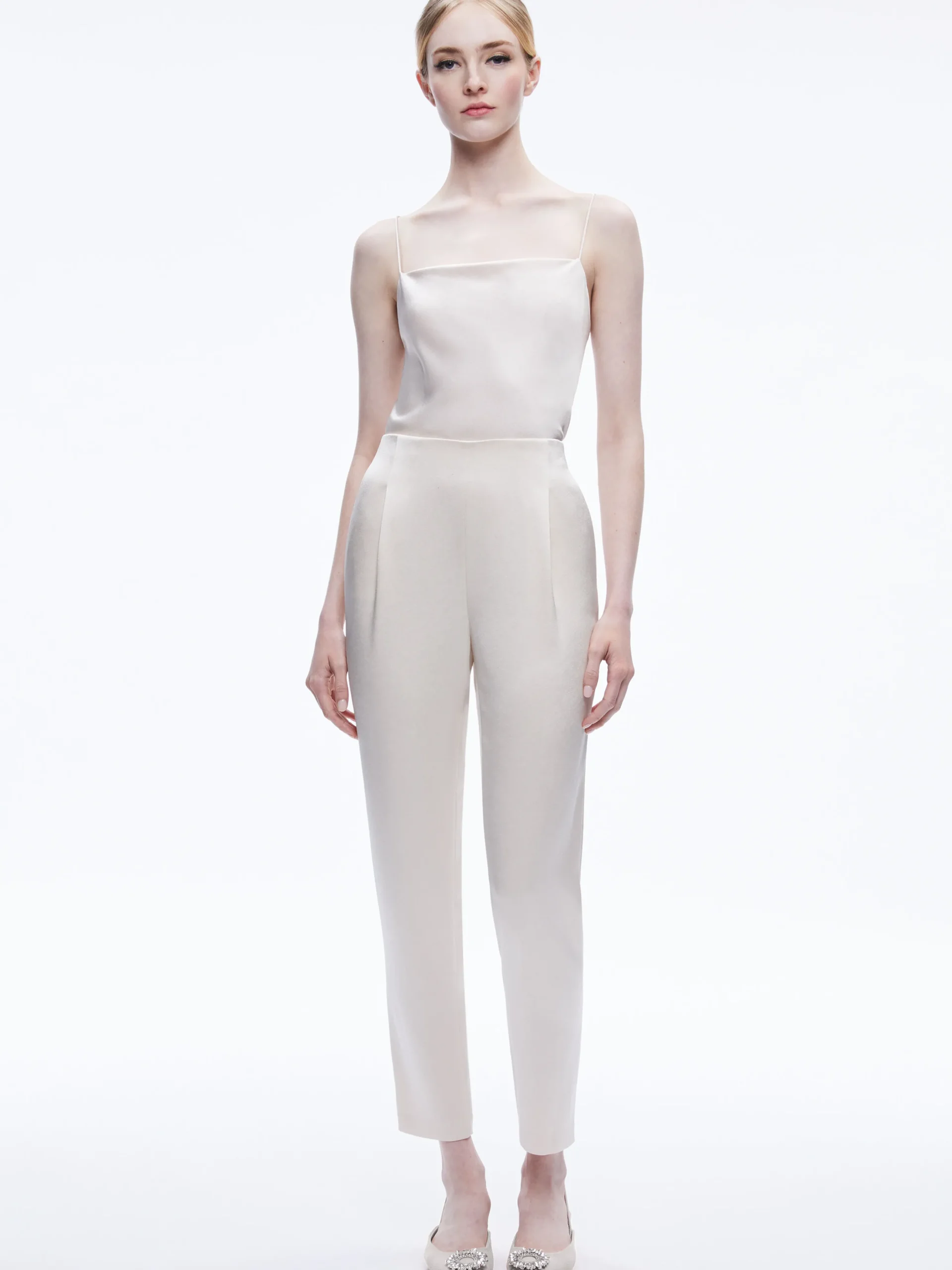 Alice and Olivia JESSIE SLIM PANT CHAMPAGNE*CLOTHING