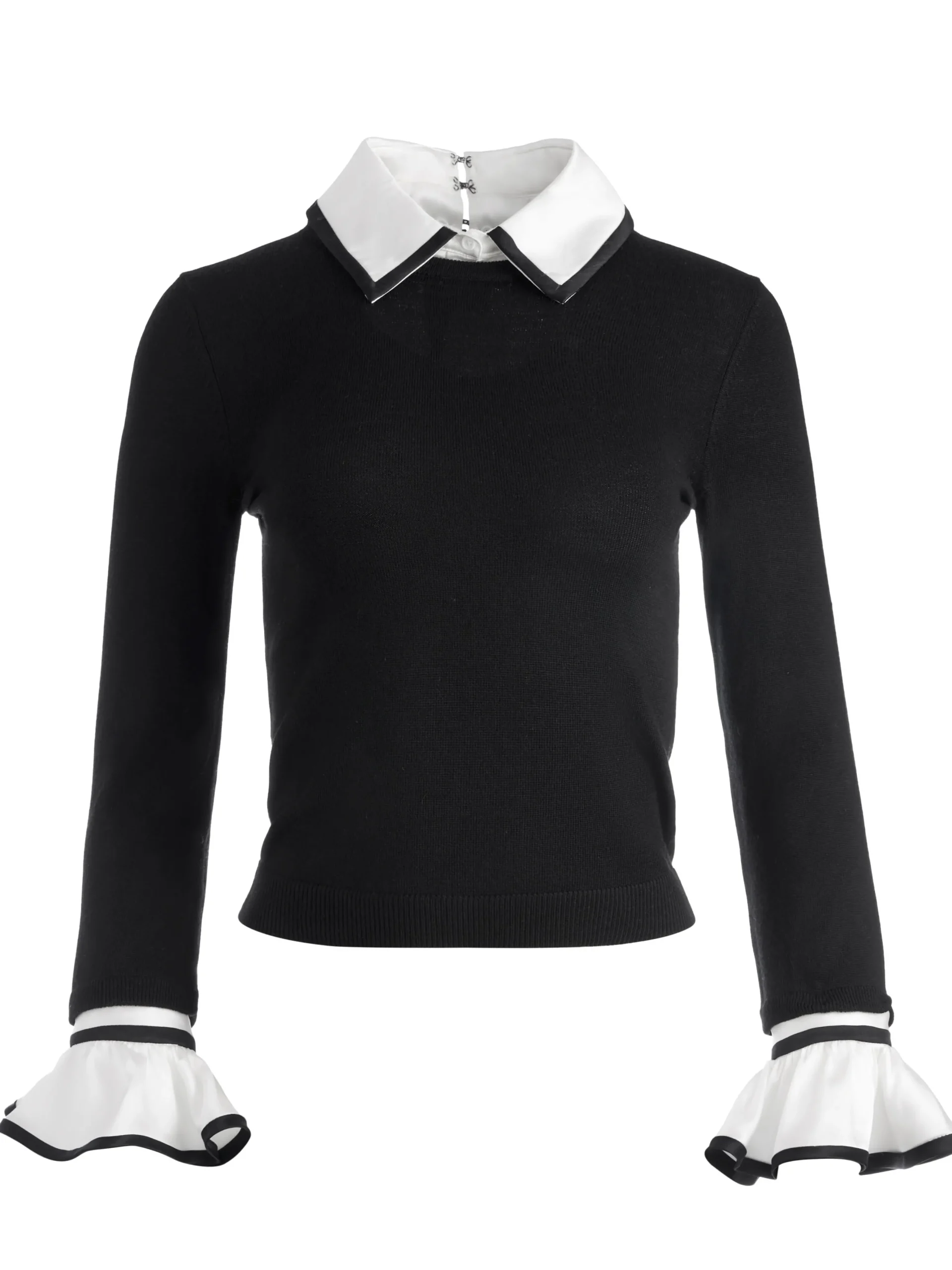 Alice and Olivia JUSTINA COMBINATION SWEATER BLACK COMBO*FEATURED SHOPS | FEATURED SHOPS | CLOTHING | CLOTHING