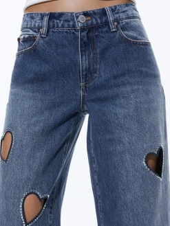 Alice and Olivia KARRIE EMBELLISHED HEART JEAN TRUE BLUES DARK*FEATURED SHOPS | FEATURED SHOPS | CLOTHING | CLOTHING