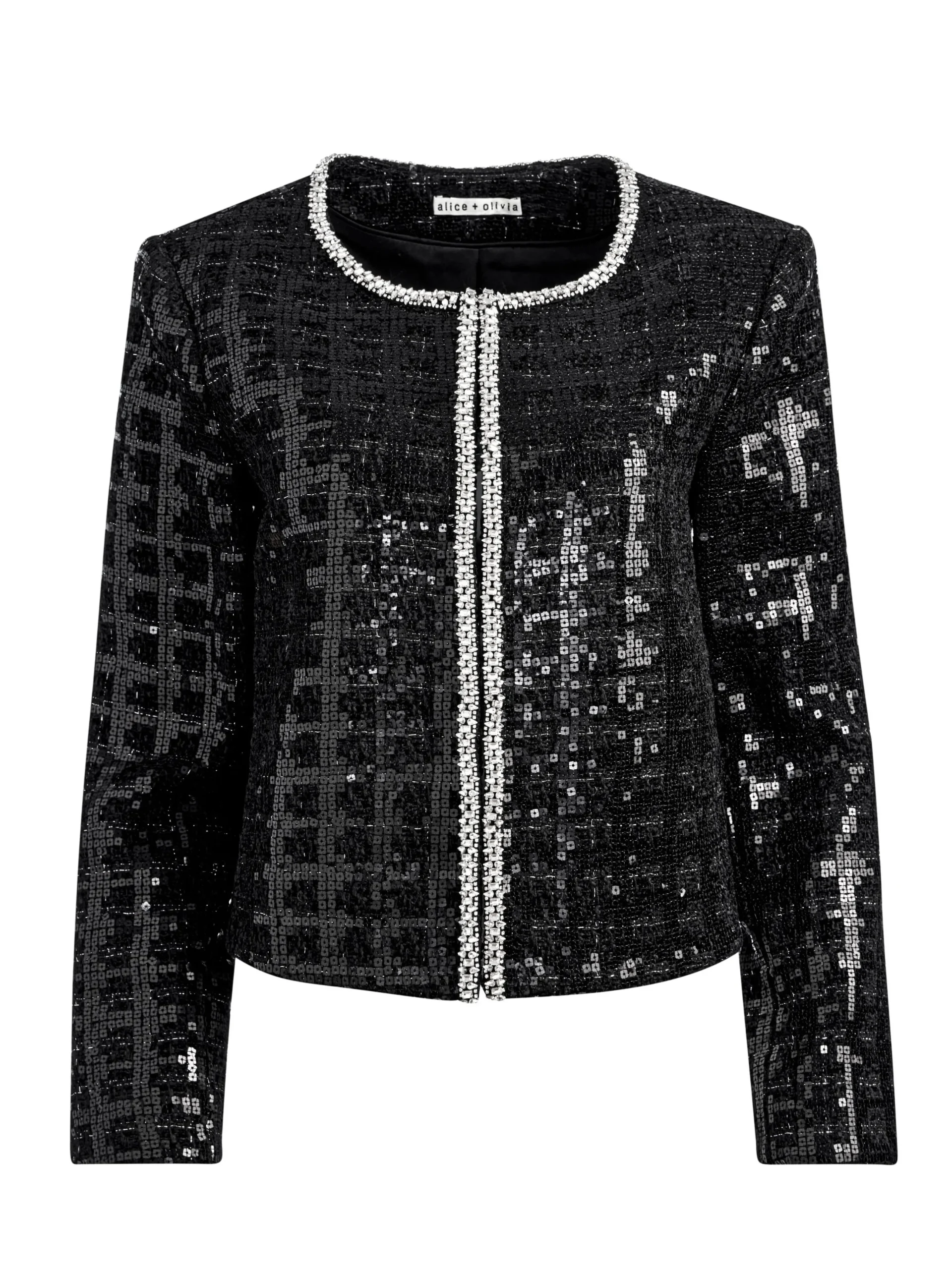 Alice and Olivia KIDMAN SEQUIN TWEED JACKET + RUBI SEQUIN TWEED MINI SKIRT *CLOTHING