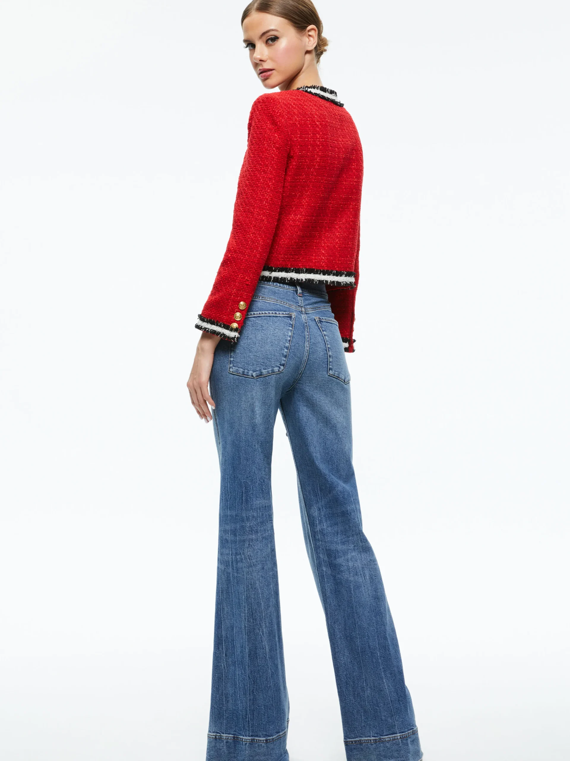 Alice and Olivia LANDON TWEED CROPPED JACKET + RUBI TWEED MINI SKIRT *CLOTHING
