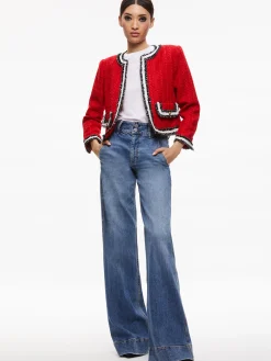 Alice and Olivia LANDON TWEED CROPPED JACKET + RUBI TWEED MINI SKIRT *CLOTHING