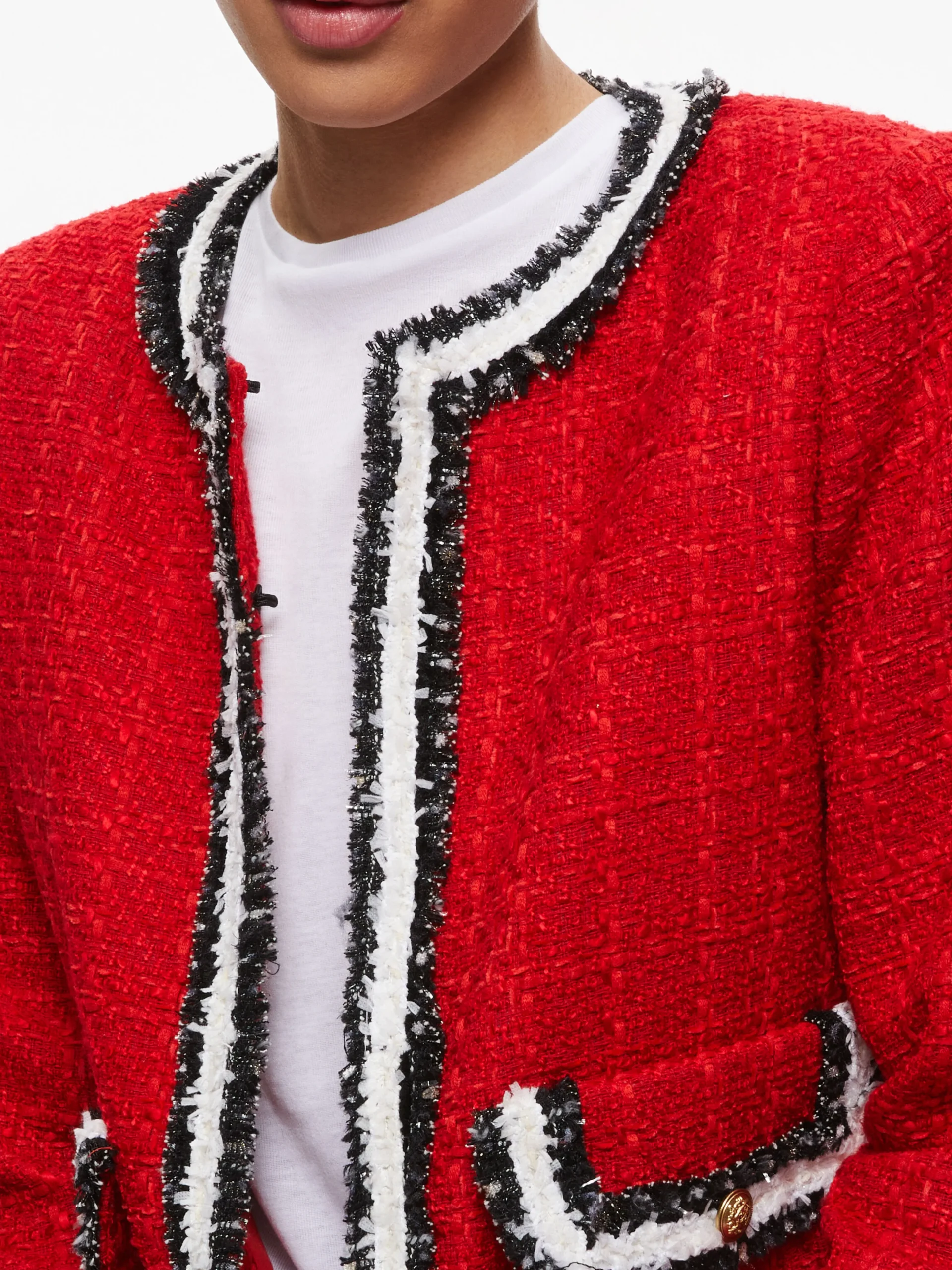 Alice and Olivia LANDON TWEED CROPPED JACKET + RUBI TWEED MINI SKIRT *CLOTHING