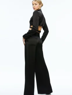 Alice and Olivia LEONE CROPPED WRAP BLAZER BLACK*CLOTHING | CLOTHING