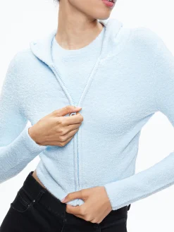 Alice and Olivia LIDELL CROPPED ZIP UP HOODIE + AMITY SLEEVELESS CROPPED TANK *CLOTHING