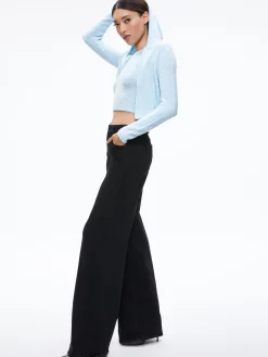 Alice and Olivia LIDELL CROPPED ZIP UP HOODIE + AMITY SLEEVELESS CROPPED TANK *CLOTHING