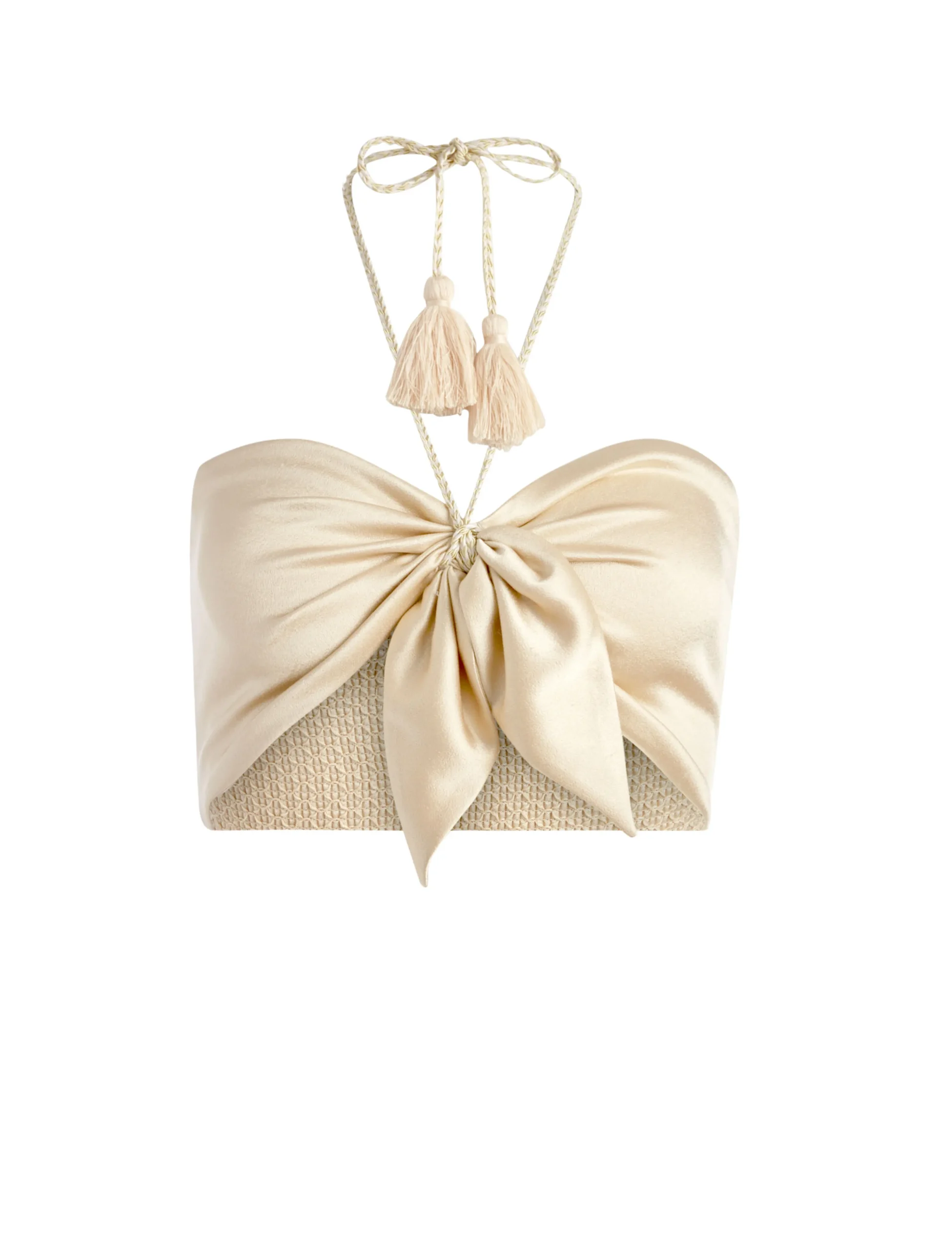 Alice and Olivia LIVIA TIE FRONT HALTER TOP *CLOTHING