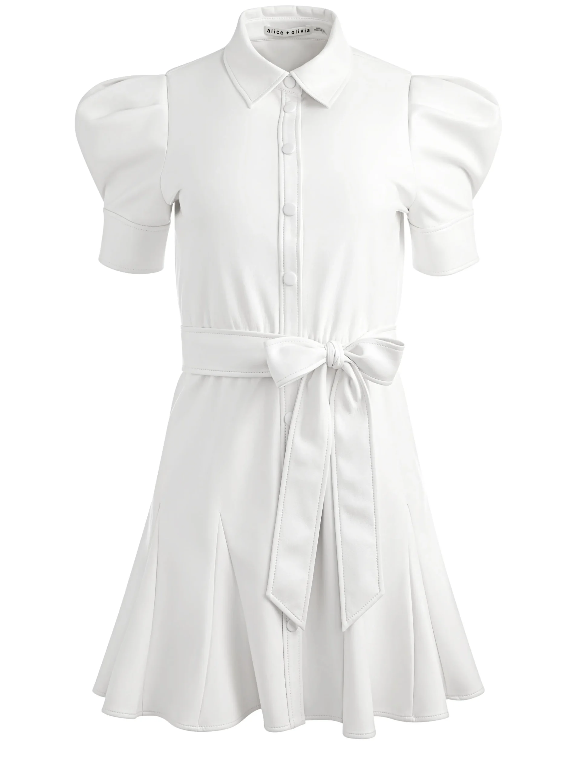 Alice and Olivia LURLENE SHORT SLEEVE VEGAN LEATHER MINI DRESS *FEATURED SHOPS | FEATURED SHOPS | DRESSES | CLOTHING