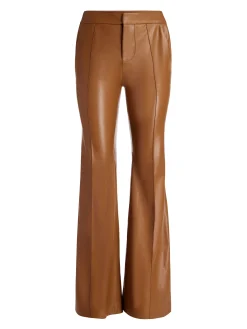 Alice and Olivia MACEY FITTED VEGAN LEATHER BLAZER + DANETTE VEGAN LEATHER SPLIT HEM TROUSERS *CLOTHING