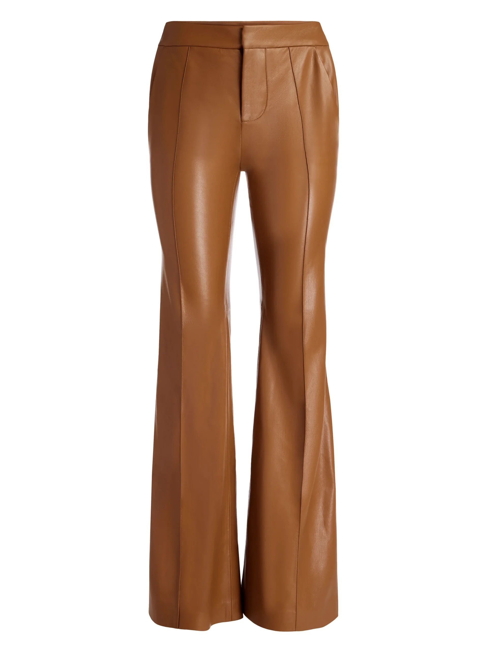 Alice and Olivia MACEY FITTED VEGAN LEATHER BLAZER + DANETTE VEGAN LEATHER SPLIT HEM TROUSERS *CLOTHING