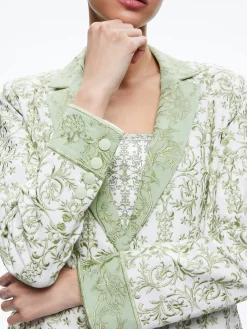 Alice and Olivia MACEY NOTCH COLLAR FITTED BLAZER + DONALD HIGH WAISTED SHORT *CLOTHING
