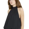 Alice and Olivia MARIS HALTER NECK GATHERED TOP *CLOTHING