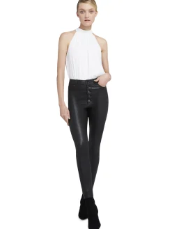 Alice and Olivia MARIS HALTER NECK GATHERED TOP *CLOTHING